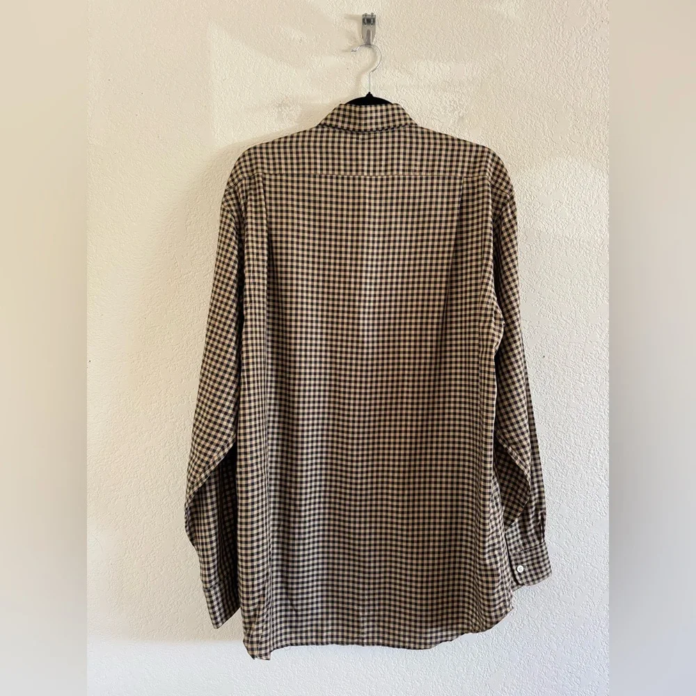 Ralph Lauren Purple Label Brown Check Dress Shirt - Picture 2 of 10